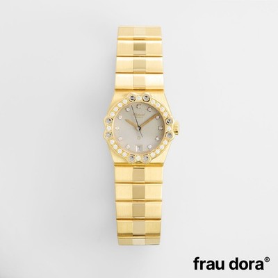 Chopard Lady´s ''St. Moritz'' mit Diamanten graues Zifferblatt massiv 750/- Gold