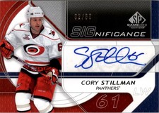 2008-09 SP Game Used SIGnificance #SIGCS Cory Stillman Auto /50 - HKY