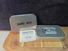 Key Ring Multi-Tool, SWISS-TECH Stainless Steel, Polished Finish, 6-in-1