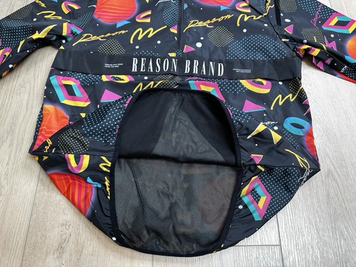 NWT Size Large Reason Brand Anorak Hooded Windbreaker Jacket 80s Retro Pullover - Picture 5 of 12
