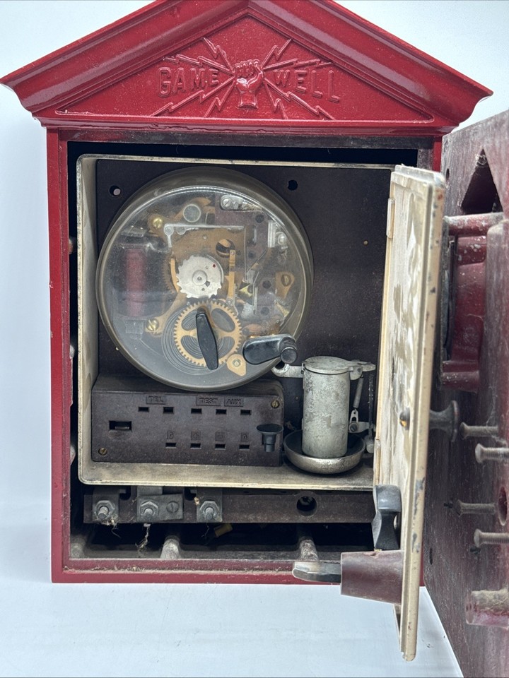 Antique Gamewell Fire Alarm Station Box Call Pull Down Game Well Old ...