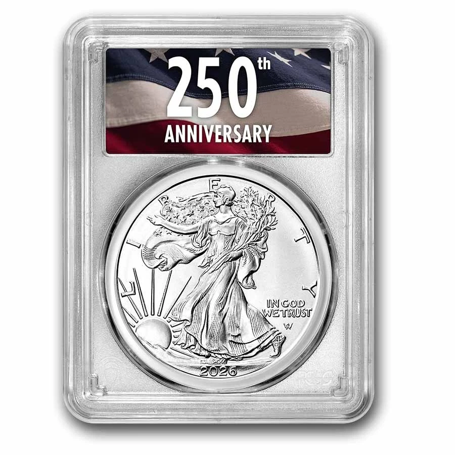 PCGS Certified American Eagle MS 70 Silver Bullion Coins for sale