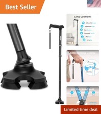 Walking Cane for Men Women - Foldable, Adjustable, Lightweight, Self Standi...
