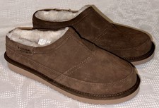 KOOLABURRA By UGG Dk Earth Brown Faux Sheepskin Lined Suede Slippers NEW Mens 8