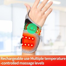 Red Light Wrist Heating Pad Heated Hand Wrap with Vibration for Pain Relief