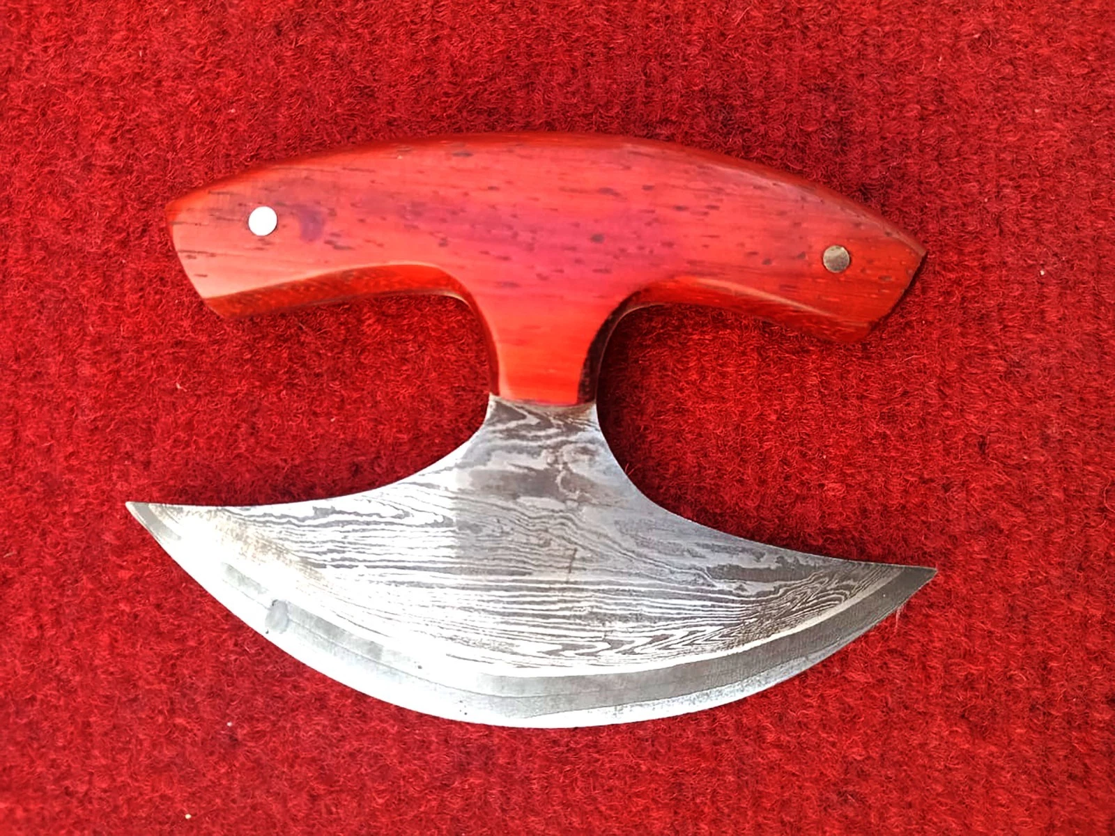 Damascus Steel Pizza cutter with Leather Sheath,with rose wood handle,best gifts
Opens in a new wind