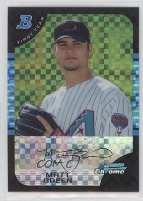 2005 Bowman Draft Chrome X-Fractor 76/250 Matt Green #BDP87 Rookie RC 1u6