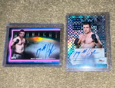 Topps UFC 2025 Matt Hughes Auto Lot – Midnight Insert + Finest /75 Autograph