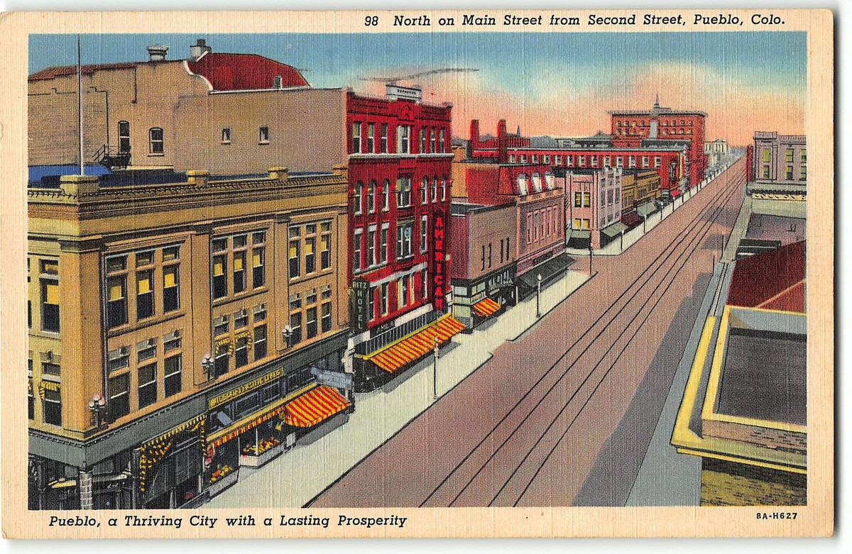Pueblo, CO - North on Main St from Second St - from WWII Sgt at Lyndall  Field FL