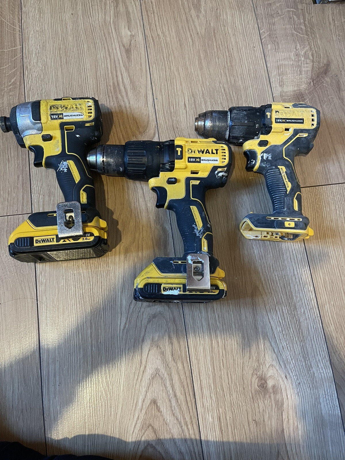 dewalt 18v drill set 1x Impact 2x Combi 2x 1.5ah Battery eBay