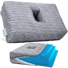 Mini Ear Piercing Pillow for Side Sleepers - Ear Pillow with Ear Hole for Sid...