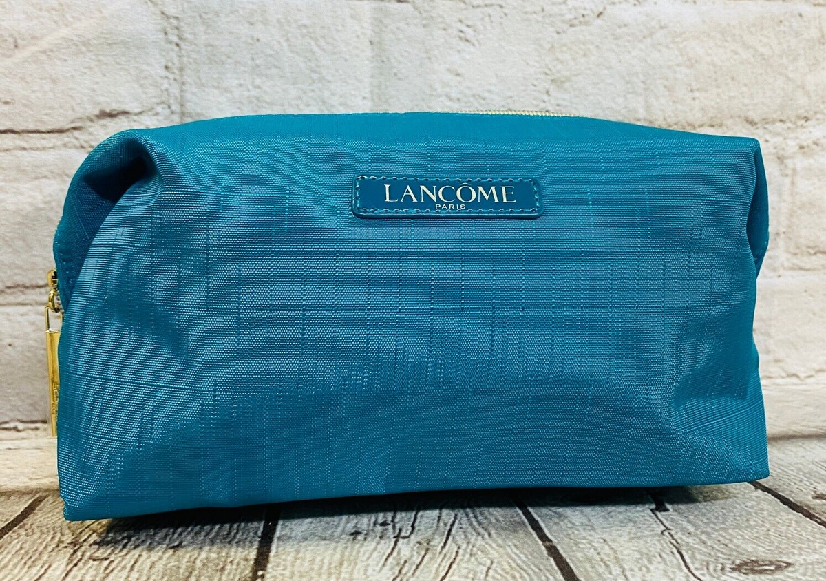 Lancome Paris Cosmetic Makeup Zipper Pouch Bag - NEW **Turquoise