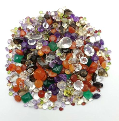 Natural Mix Loose Faceted Mix Semi Precious Gemstone Lot 100 carats