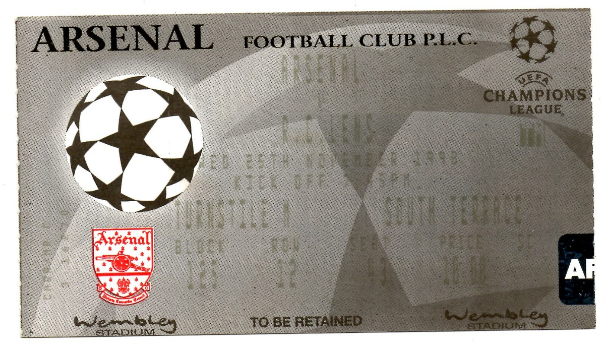 Billet Match Arsenal – Ajax Amsterdam 2005-06 – Football, Ticket D'occasion