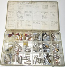 NOS NEW RF Coax Connector, AMP, LOT, FULL BOX of Parts BNC  Assorted Types Ham