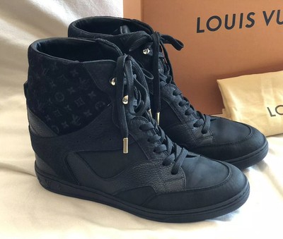 louis vuitton black wedge sneakers