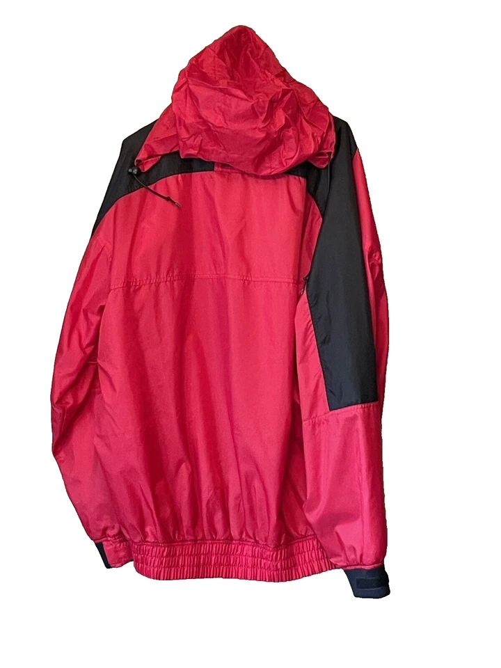 OuterBanks Wind Breaker Jacket Mens XL Red And Black Hooded Nautical - Image 4 of 4