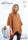 Stylecraft Special XL, Tweed Knitting Pattern 9884 - Ponchos