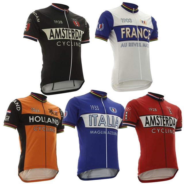 National Europe Team Retro Cycling Jersey Short Sleeve eBay