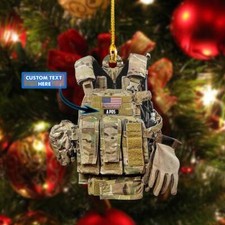 Army Personalized Ornament, Custom Shape Army Ornament Wood Ornament Christmas A