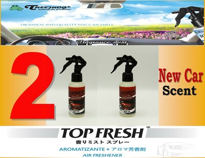2 Btl Spray Treefrog TOP FRESH Fragrance Mist Air Freshener- NEW CAR Scent