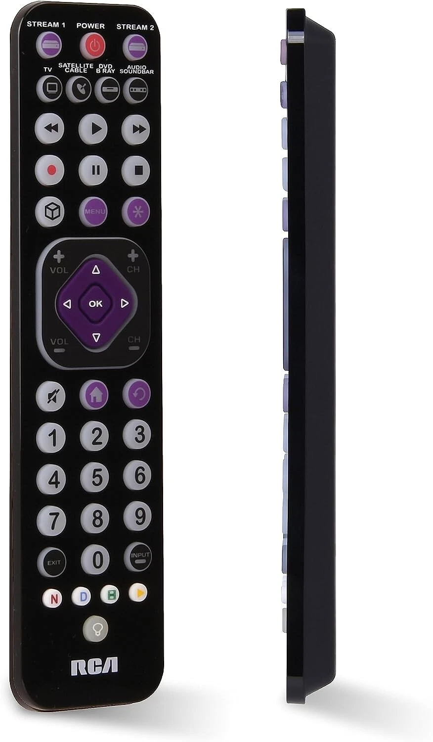 RCA 6-in-1 Universal Remote Control with Rechargeable Battery - Thumbnail 4
