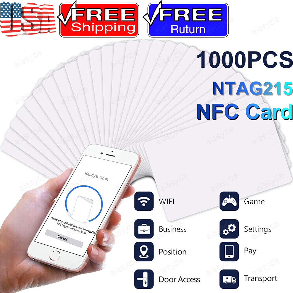 NTAG215 NFC Tags Blank Cards RFID Waterpoof for TagMo  IOS Android Lot