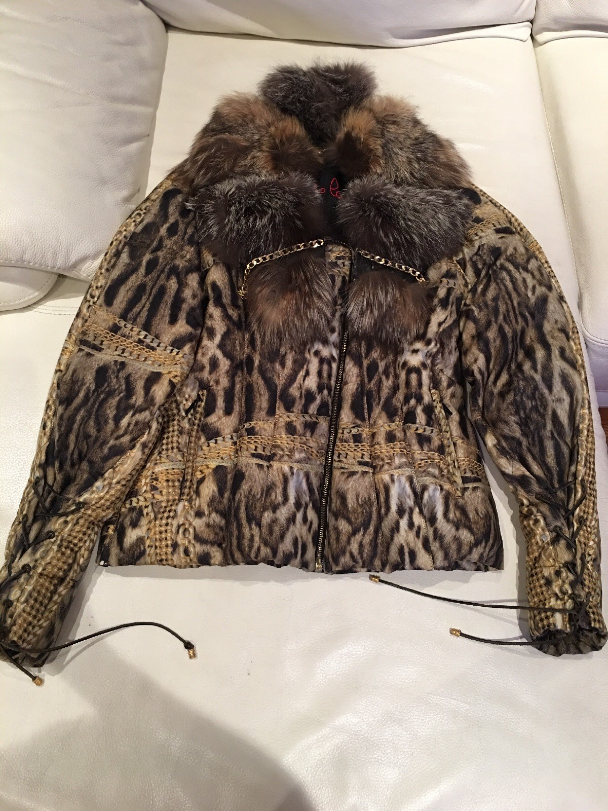 Roberto Cavalli Down Jacket with a Silver Fox - image 4