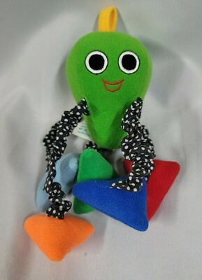 Tiny Love Pear Avocado Octopus Stuffed Plush Green Rattle Baby Toy Vintage 