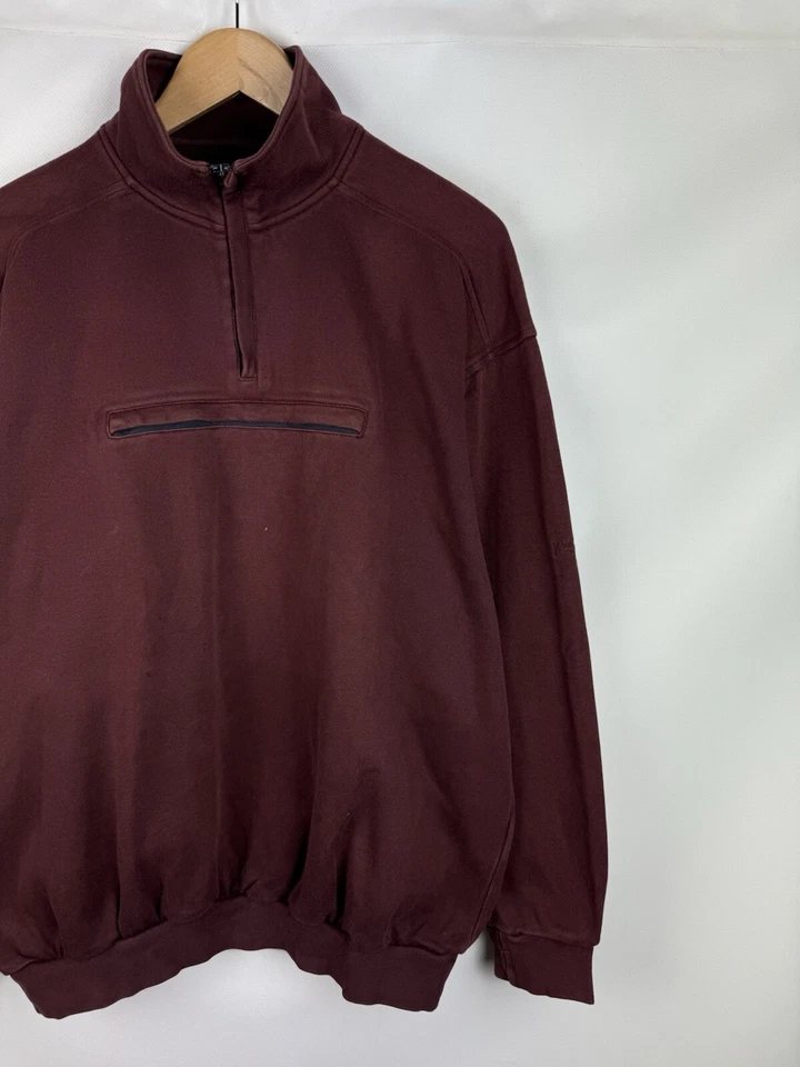 Pull sweat homme YSL Yves Saint Laurent vintage 1/4 zip taille 2XL - Photo 3/4