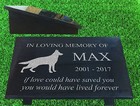 granite pet dog memorial plaque grave marker personalised