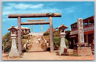 Naminoue Shrine (Nami-no-ue-go Shrine) Overlooking Naha Harbor Japan - Postcard