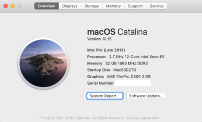 Apple Mac Pro 6.1 Late 2013 E5-2697 v2 2.7GHz 12-Core CPU