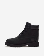 Timberland Youth GS 6 Inch Premium Waterproof Nubuck Boots TB012907 Black.