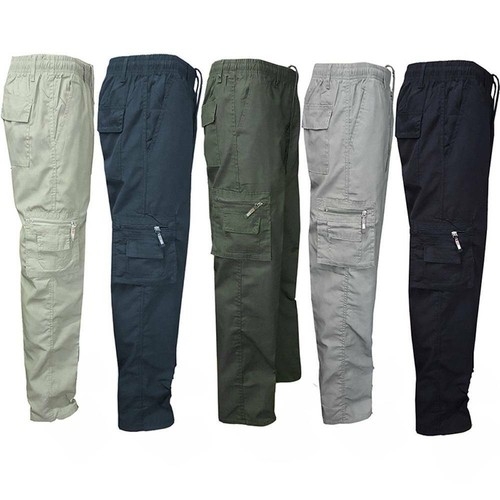 Mens Elasticated Waist Cargo Work 