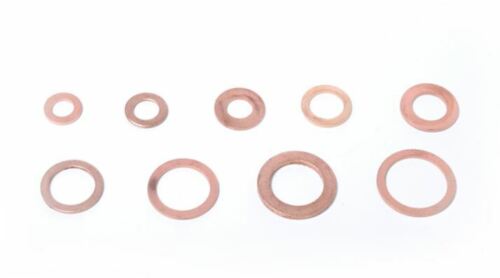 200PCS M5-M14 Copper Crush Washer Gasket Set Flat Ring Seal Assortment Kit - Picture 4 of 4