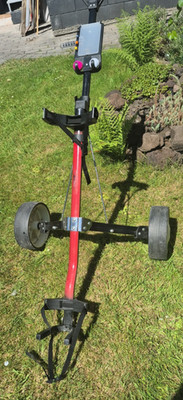 Silverline 2-Rad Golfwagen Trolley Schwarz / Rot -zusammenfaltbar-