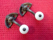 Antique One Half of a Judd’s Patent 1863 Cast Iron & Porcelain Window Sash Lock