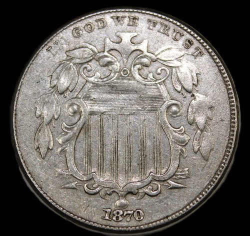 1870 5C Shield Nickel- choice xf/ free shipping- jam586