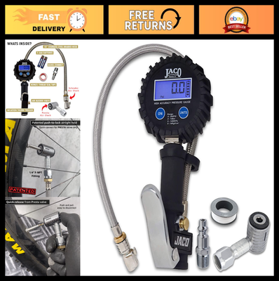 #ad #ad High Pressure Bike Tire Inflator Gauge 200 PSI Lock on Air Chucks for Presta amp; $104.99