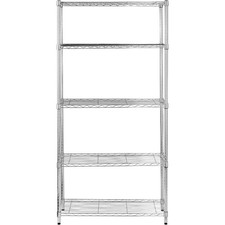 5-Shelf Adjustable Heavy Duty Steel Wire Rack Storage Shelving Organizer Garage