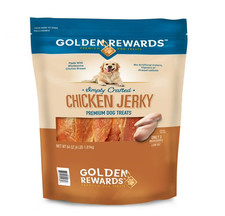 Chicken Flavor Premium Dry Jerky Treats for All Dogs, Low Fat, Gain Free, 64 oz