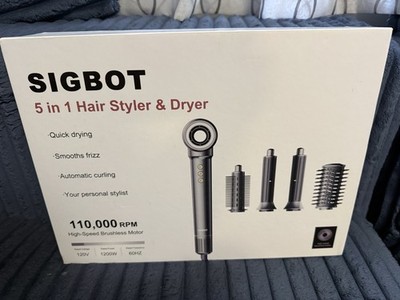 SIGBOT ZCY892-A 5 in 1 Hair Dryer Styler 1200W Silver Quick Drying Curling