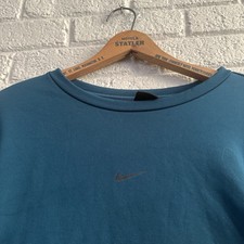 Nike Dri-Fit Swoosh Women s Blue Hooded Sweatshirt Activewear XL