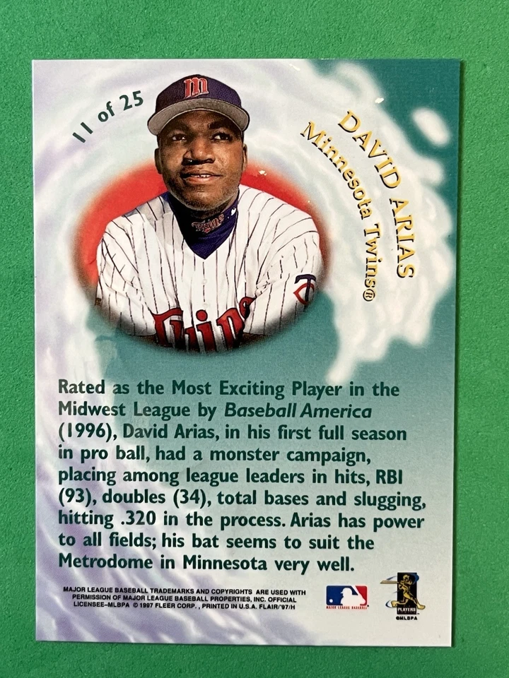 1997 Flair Showcase Wave of the Future Conjunto 1-25 + WF# 1&2 David Ortiz Inserção RC - Imagem 3 de 4