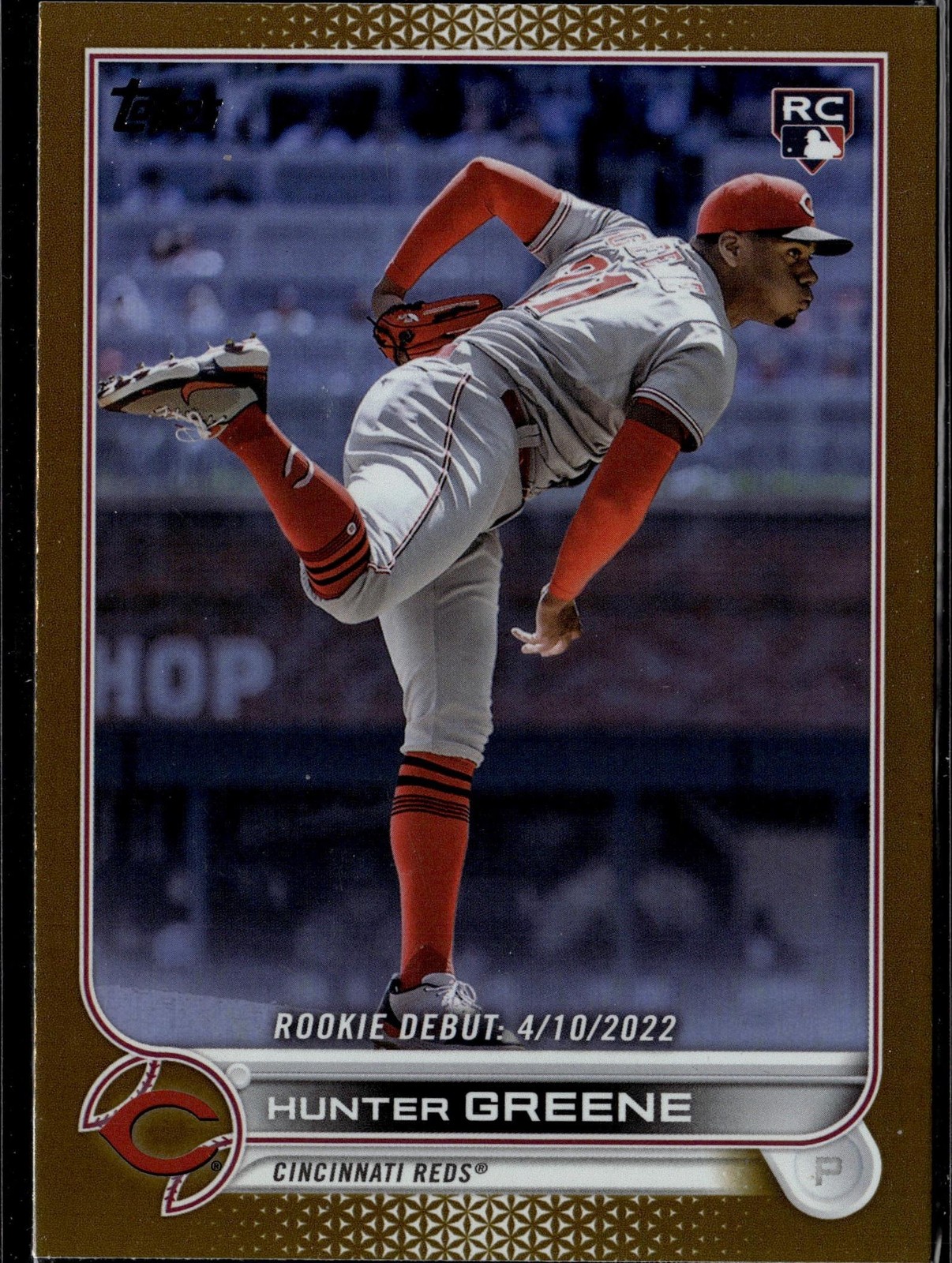 2022 Topps Update #US267 Hunter Greene Gold Foil