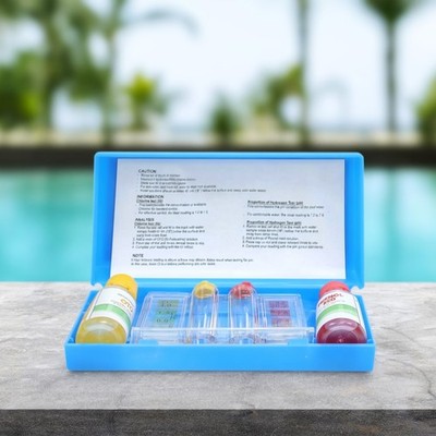 Pool Central 3-Way Pool Test Kit  Case Tests pH Chlorine and Bromine Levels