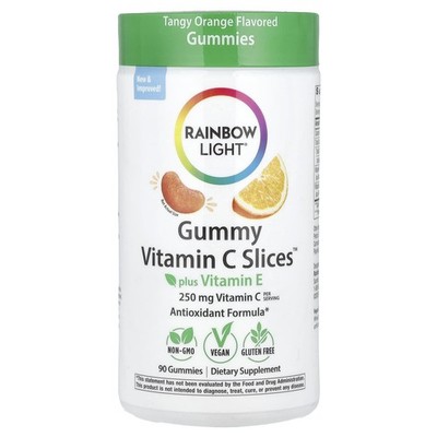 Gummy Vitamin C Slices Plus Vitamin E, Antioxidans Formula 90 Gummies