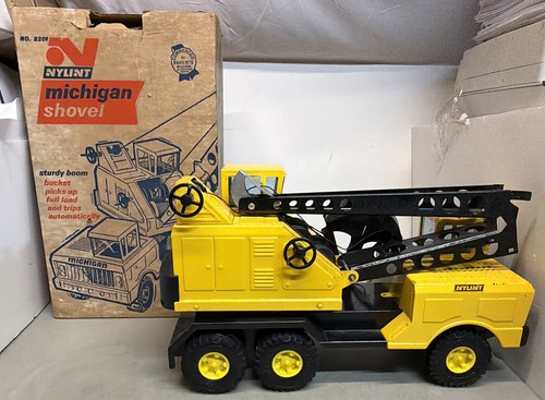1968-1970 Nylint Michigan Shovel Crane #2201 + Original Box - Afbeelding 1 van 24