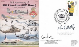 70th Anniv RNAS Yeovilton ( HMS Heron ) Signed Brigadier M J D Noble RM 1